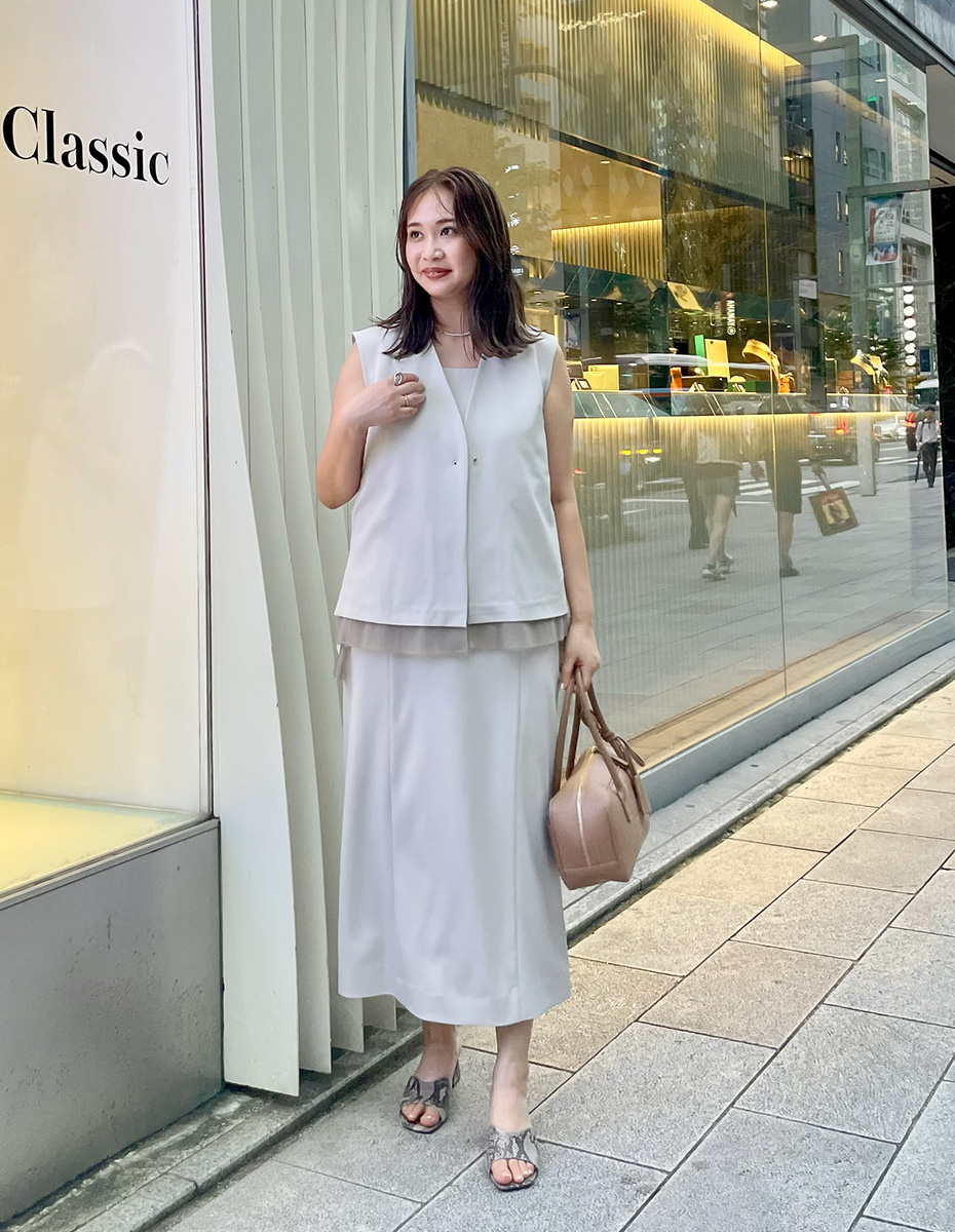 新品　LOUNIE ラメ混ツイルナローキャミワンピース ラメ混ツイルナローキャミワンピース｜LOUNIE（ルーニィ）公式